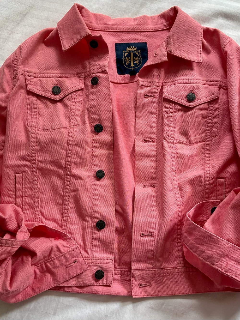 Women's Pink Denim Jacket - Talbots - Picture 1 of 2